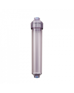 Empty Inline Water Filter Housing Clear Refillable Cartridge 